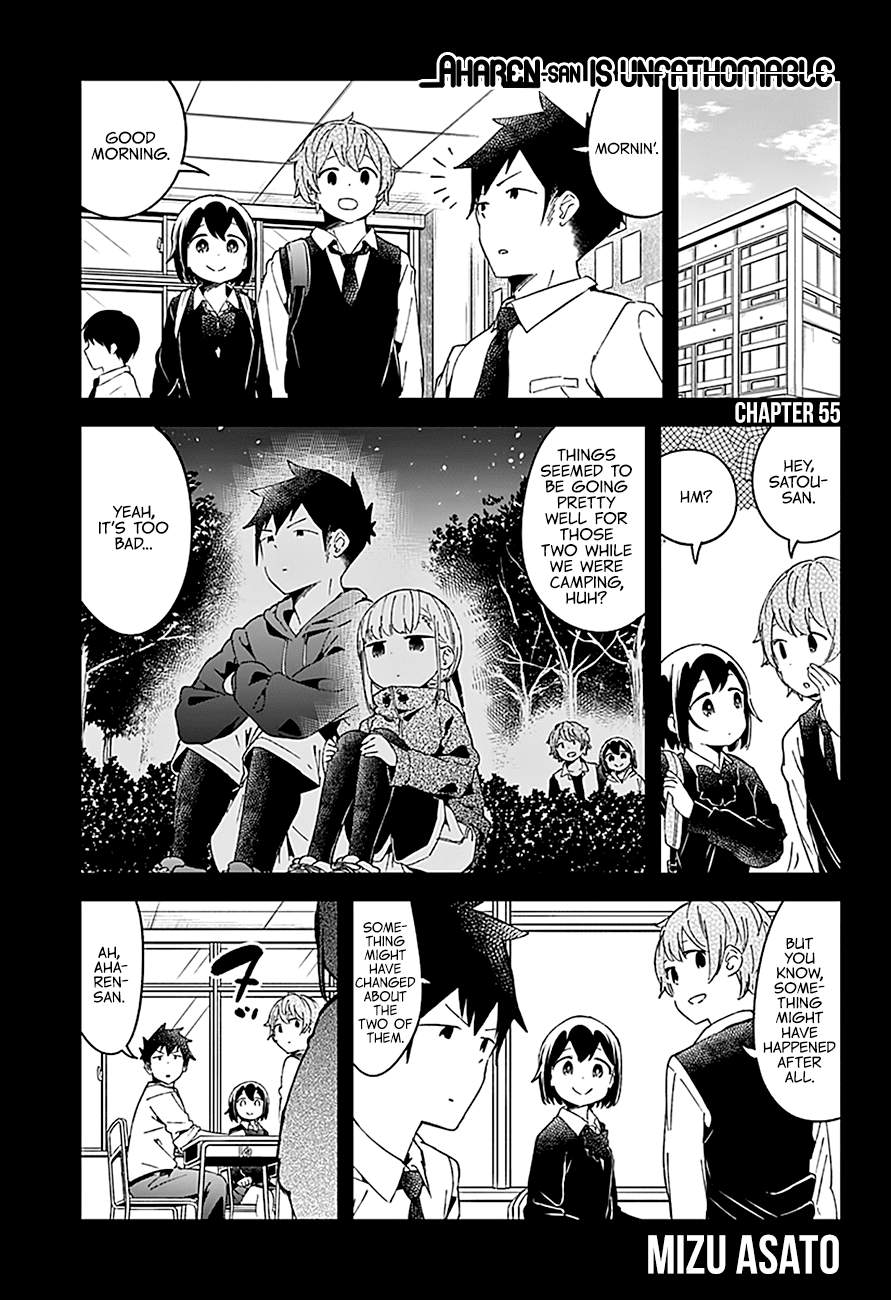 Aharen-san wa Hakarenai Chapter 55