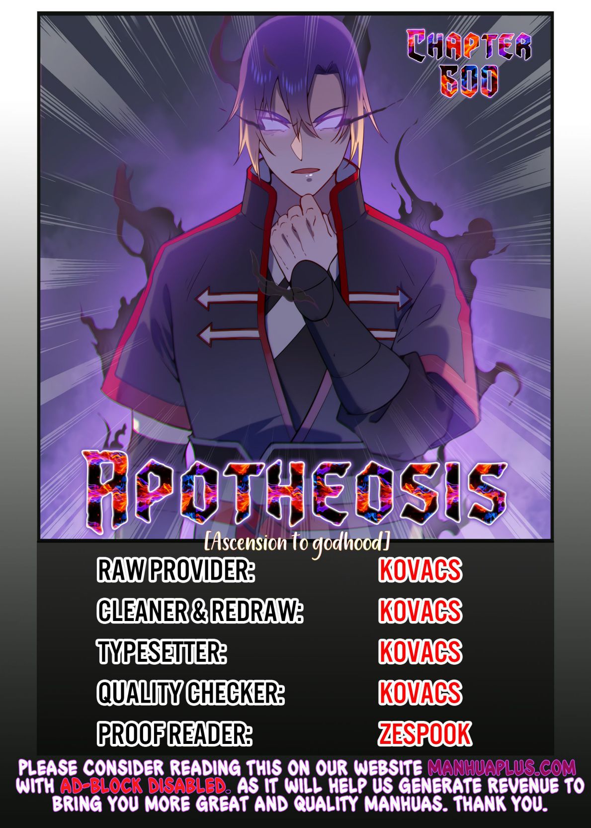 Apotheosis - Elevation to the status of a god Chapter 600