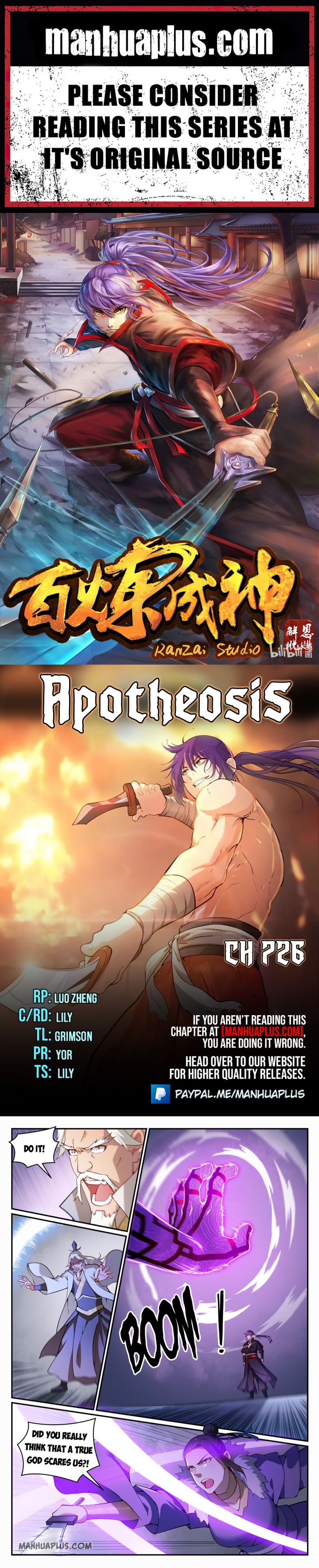 Apotheosis - Elevation to the status of a god Chapter 726