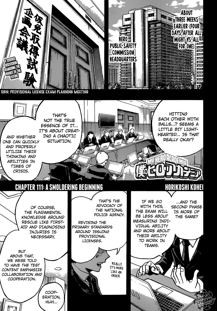 Boku no Hero Academia Chapter 111