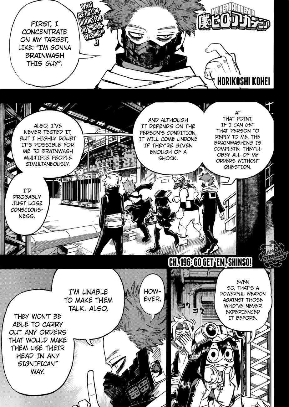 Boku no Hero Academia Chapter 196