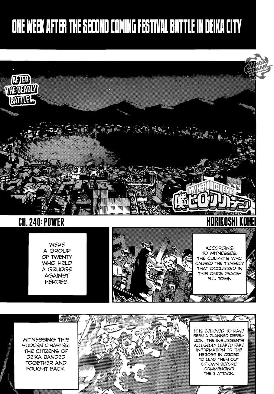 Boku no Hero Academia Chapter 240