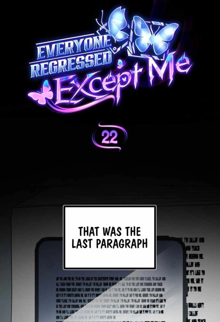 Everyone Regressed Except Me Chapter 22