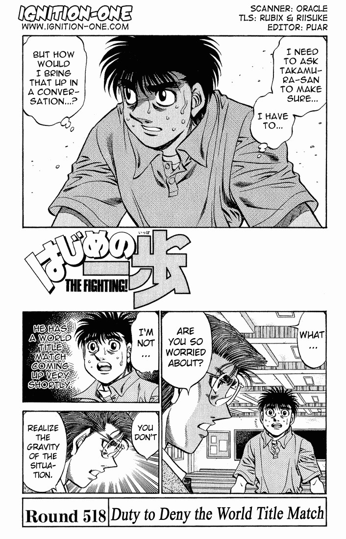 Hajime no Ippo Chapter 518