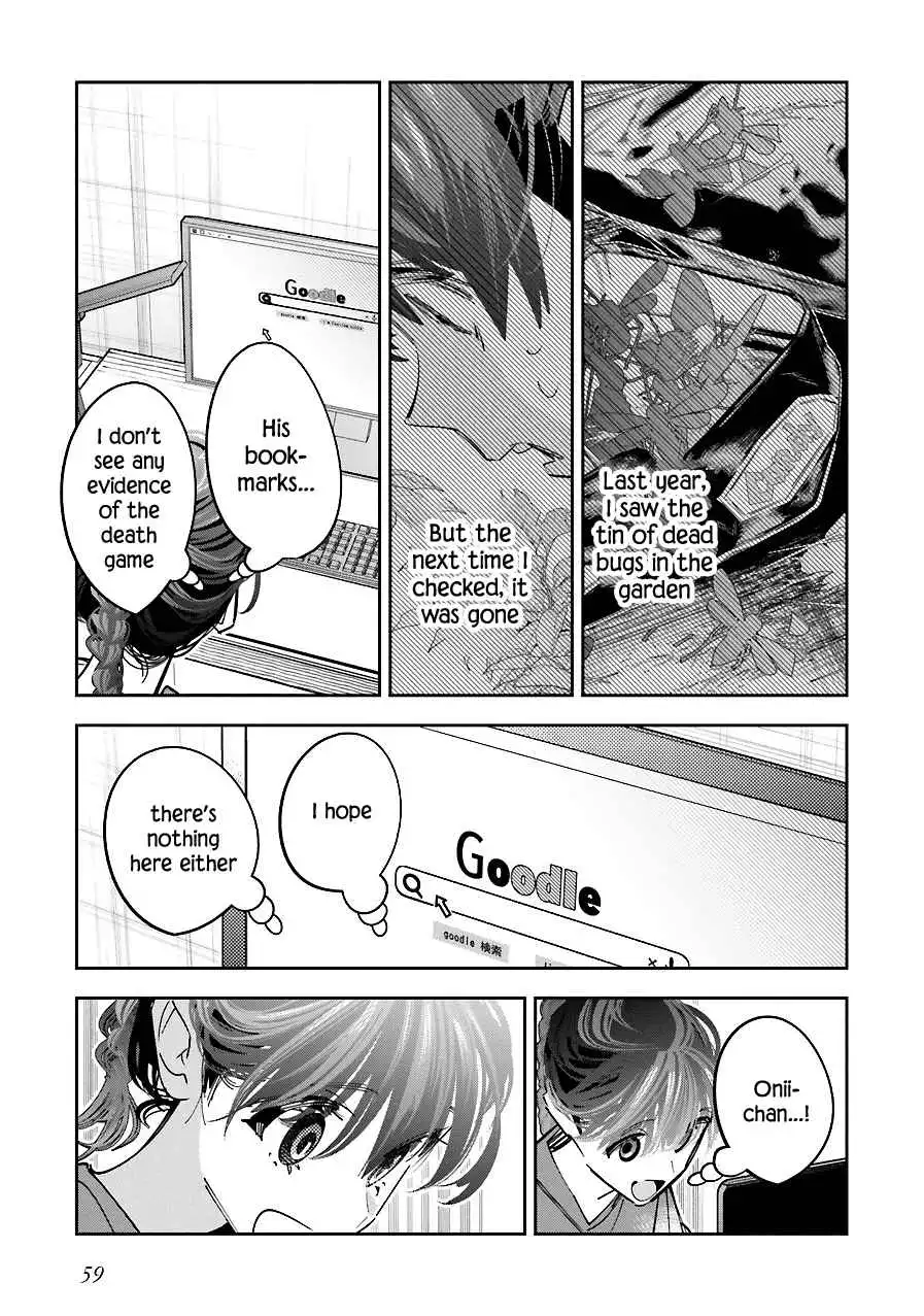 I Reincarnated as the Little Sister of a Death Game Manga's Murd3r Mastermind and Failed Chapter 15