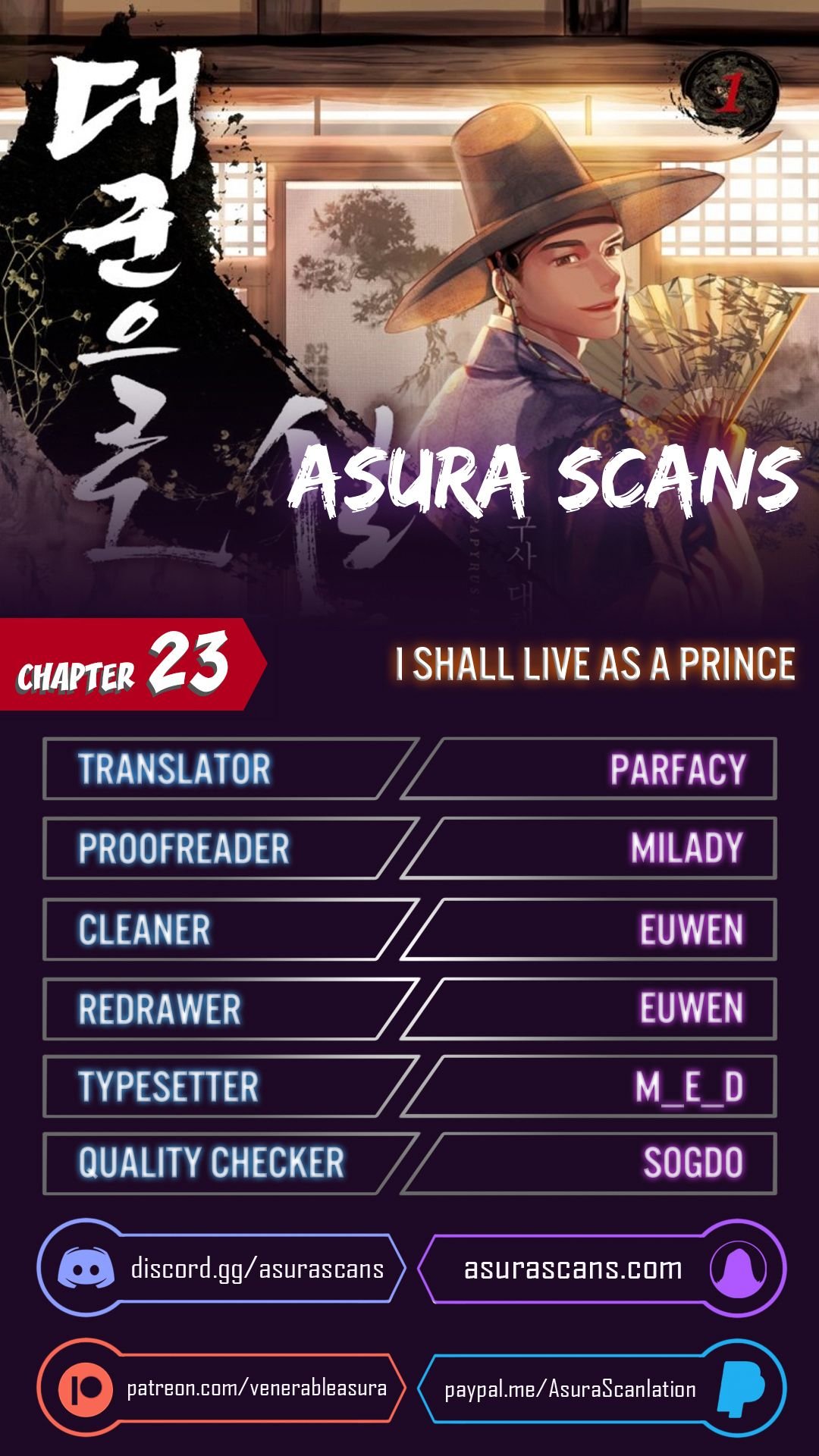 I Shall Live As a Prince Chapter 23