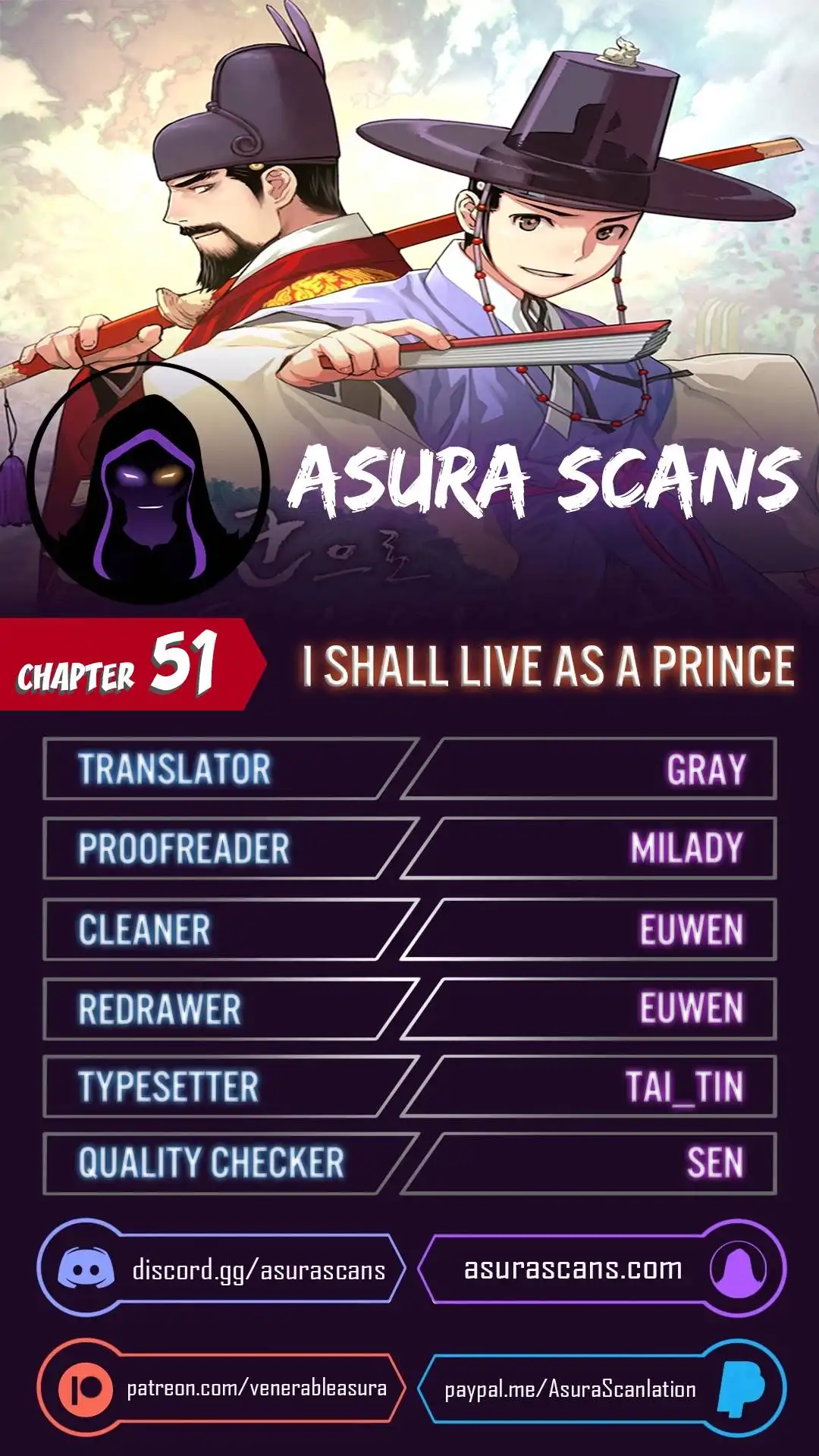 I Shall Live As a Prince Chapter 51