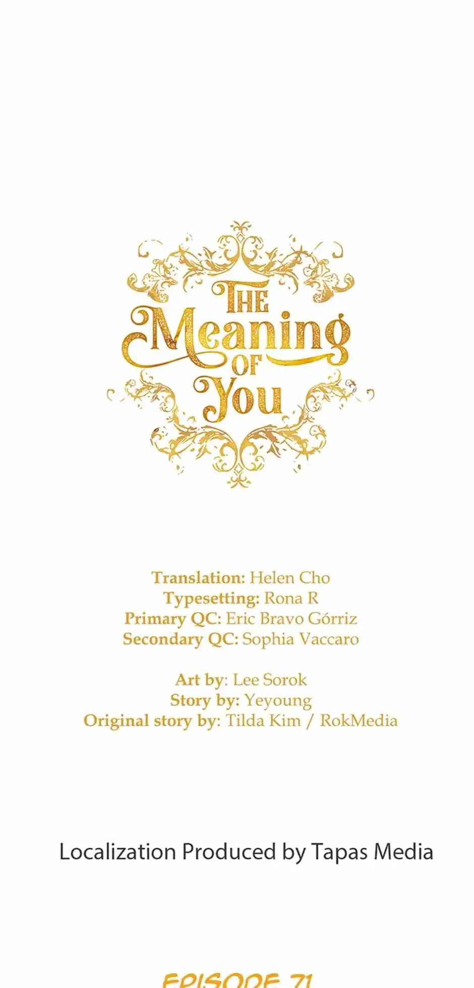 The Meaning of You Chapter 71