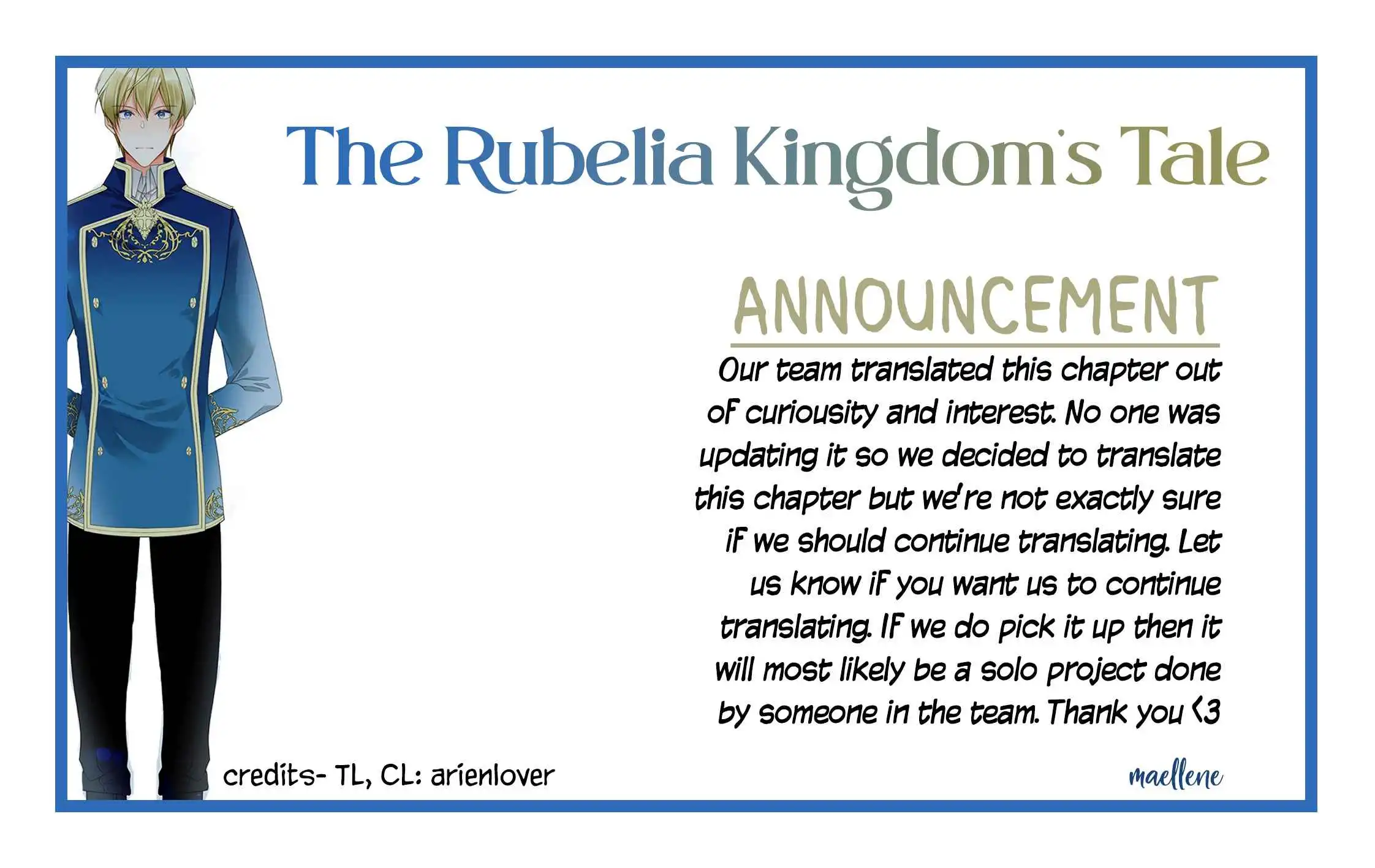 The Rubelia Kingdom's Tale ~ I Ended Up Cleaning My Younger Cousin's Mess ~ Chapter 2